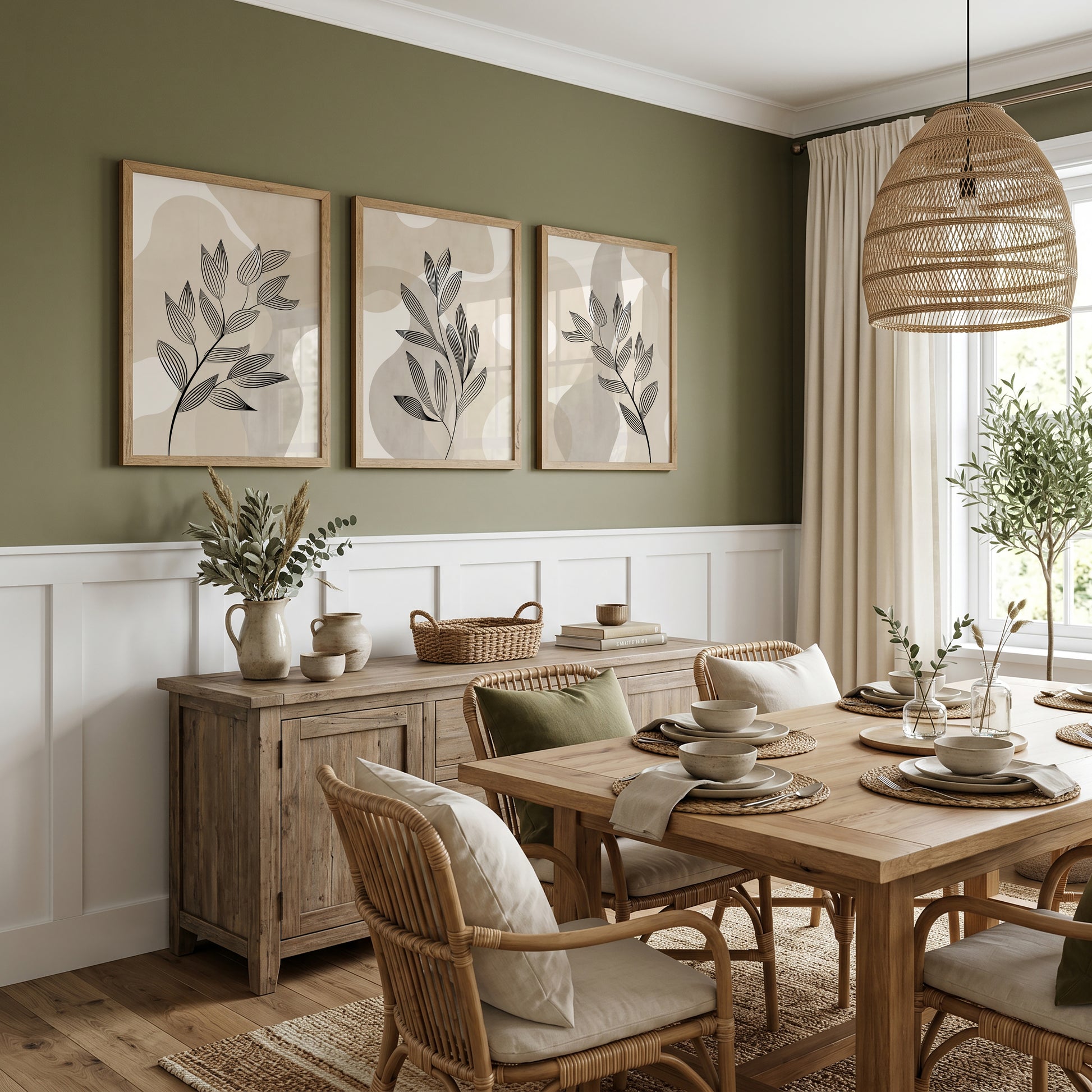 neutral botanical home wall art prints