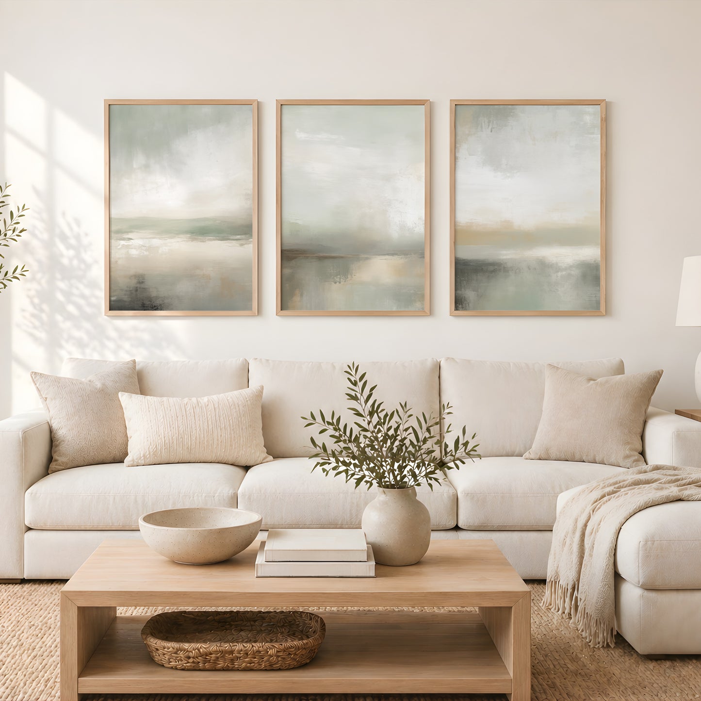 neutral gallery poster pack, set of 3 art prints