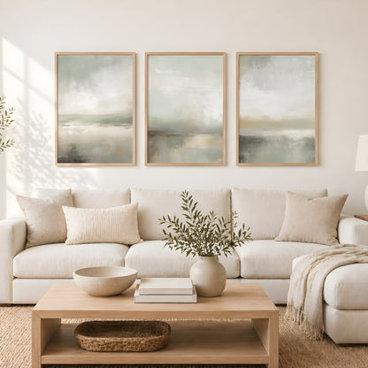 neutral gallery poster pack, set of 3 art prints