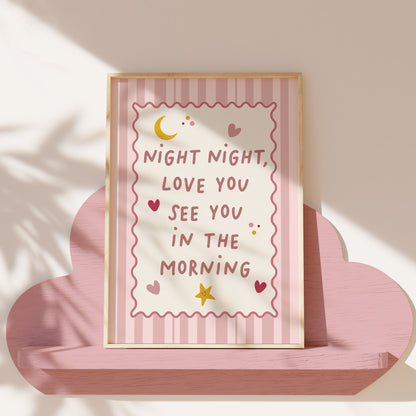 Cute Bedtime Quote Nursery Print