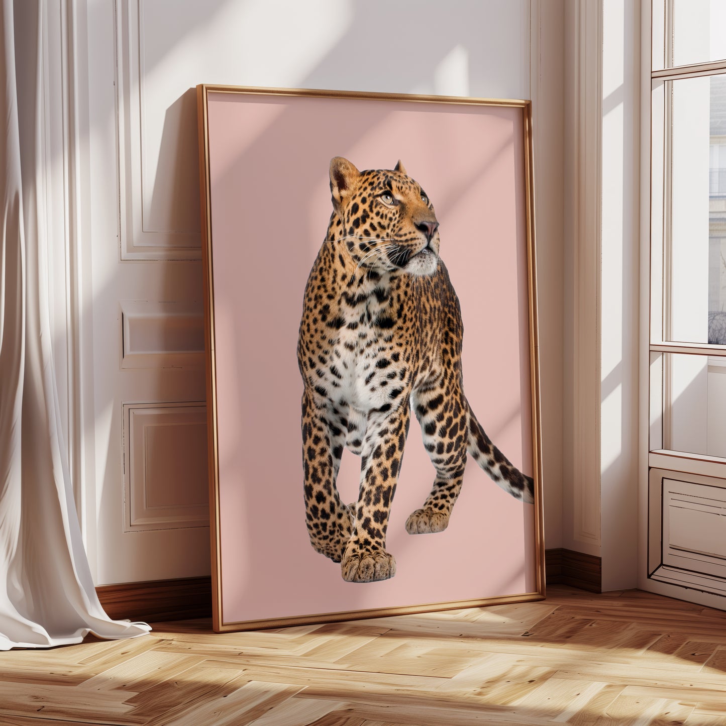 Girls Leopard Print Wall Art Set