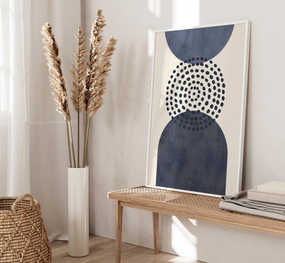 Set of 3 Blue Watercolour Boho Wall Art Prints
