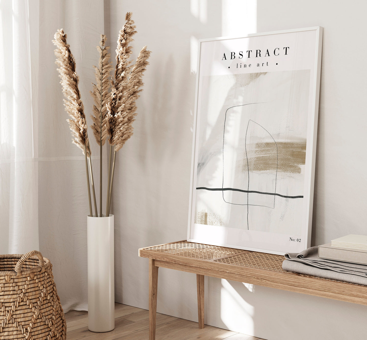 Set of 3 Neutral Abstract Wall Art Prints