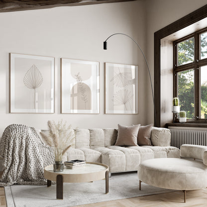 Set of 3 Neutral Wall Art Prints