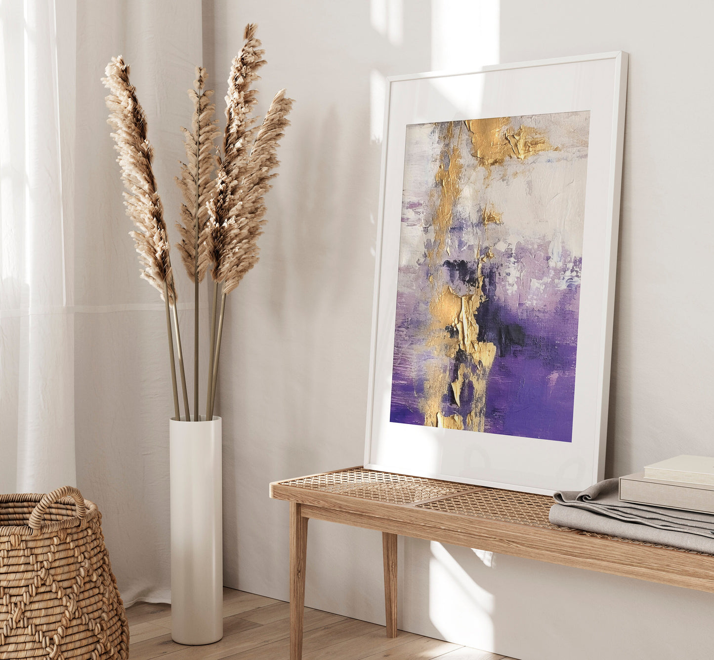 Set of 3 Purple Abstract Prints